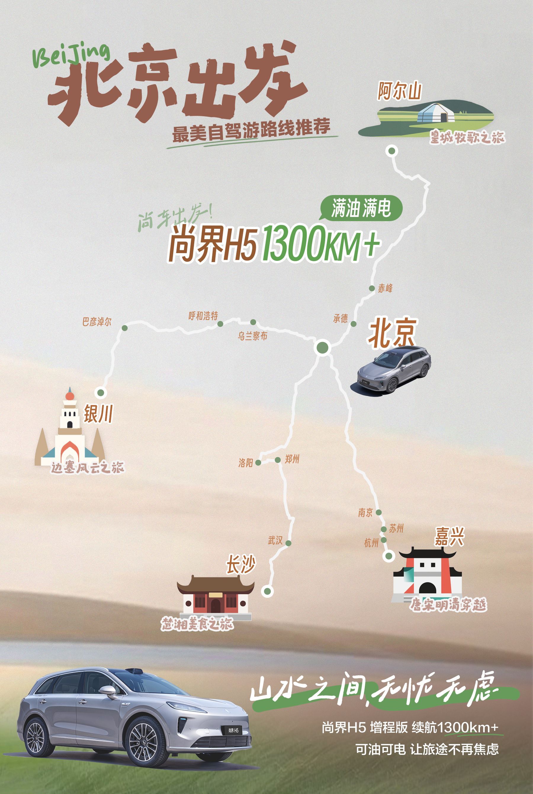 【综合里程超1300km，尚界H5解锁续航自由】尚界增程版#