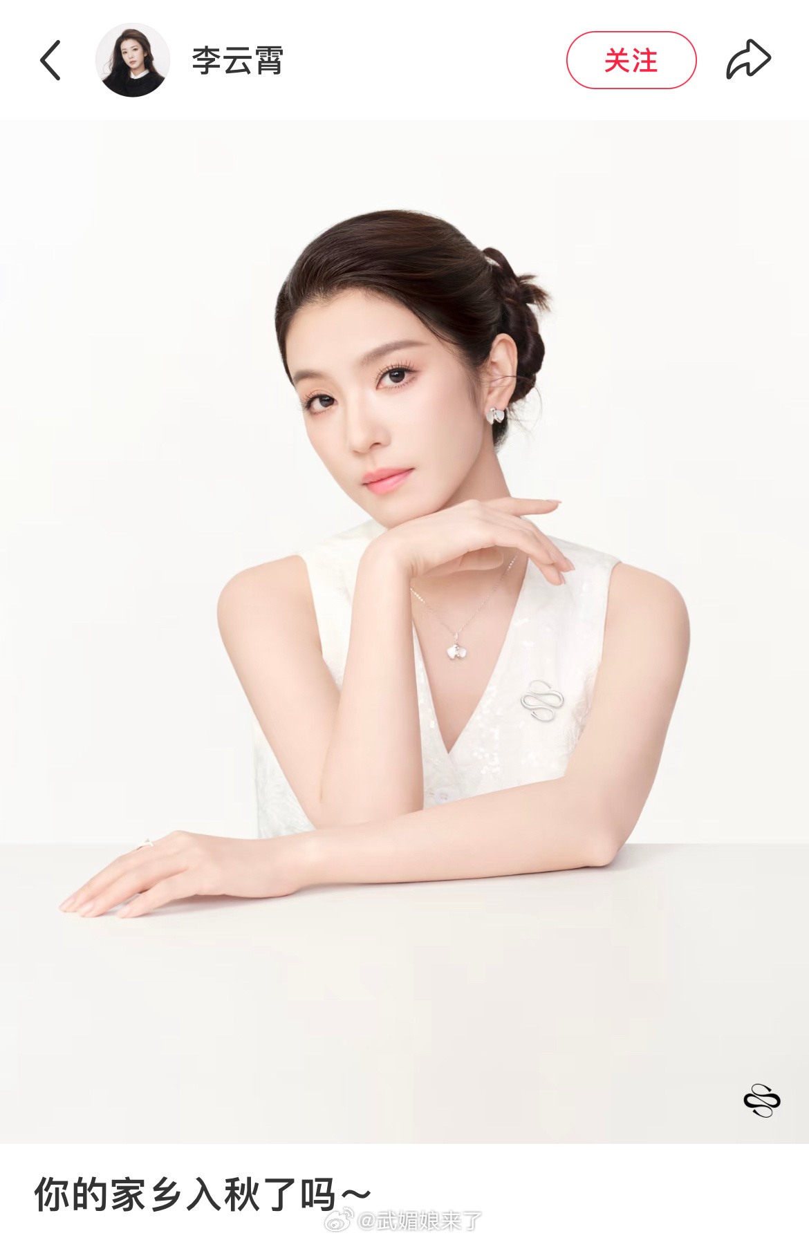 李云霄气质温婉，五官精致，一颦一笑尽显东方之美，是很正统的中式美人。李云霄102