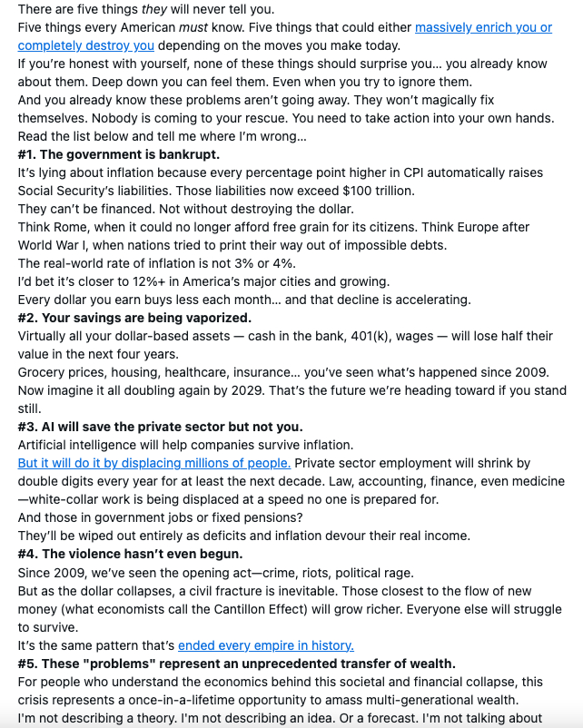 这种用恐慌焦虑情绪来卖产品的人非常讨厌，都把自己的国家说成什么样了。 ​​​