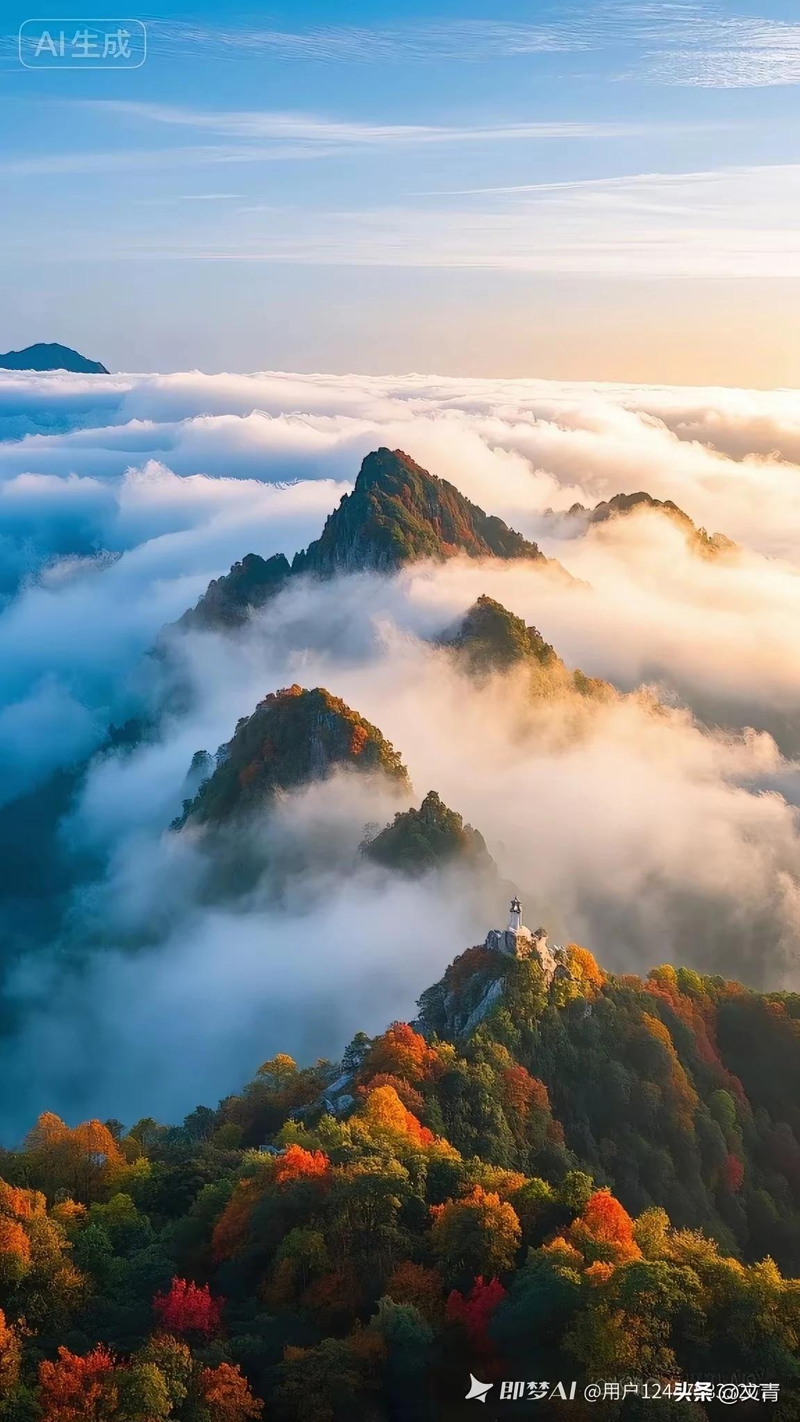 上联：碧水潺潺风拂面
下联：青山叠嶂云缠绕