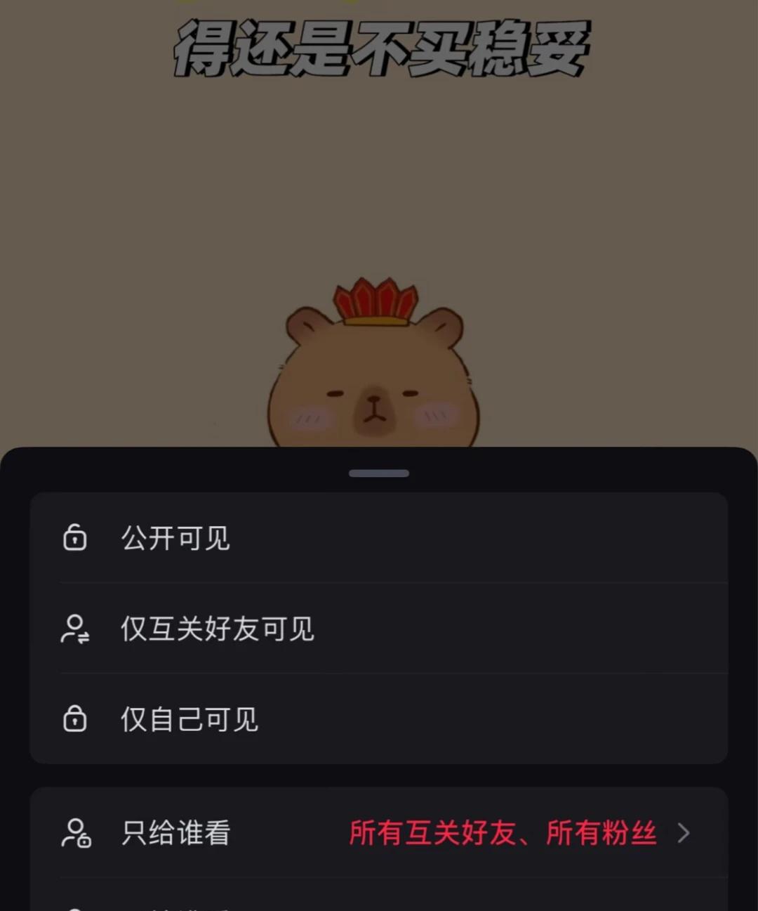 发现小红书可以仅粉丝可见了！
期待下周一个企稳的买点
好好过周末 晚安[啤酒][