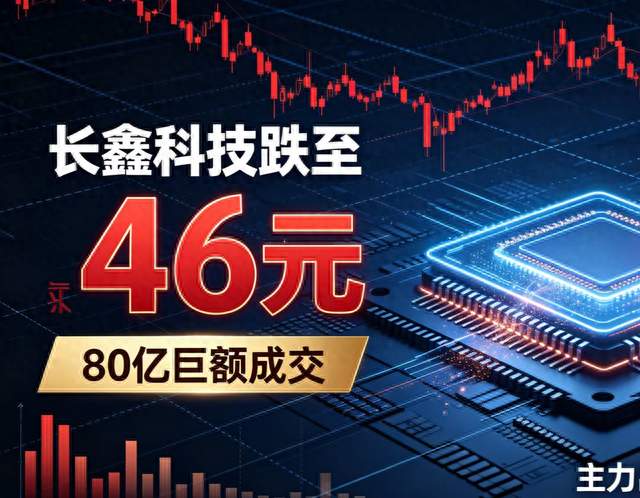 长鑫科技跌至46元，80亿巨额成交，主力出逃还是故意砸坑？