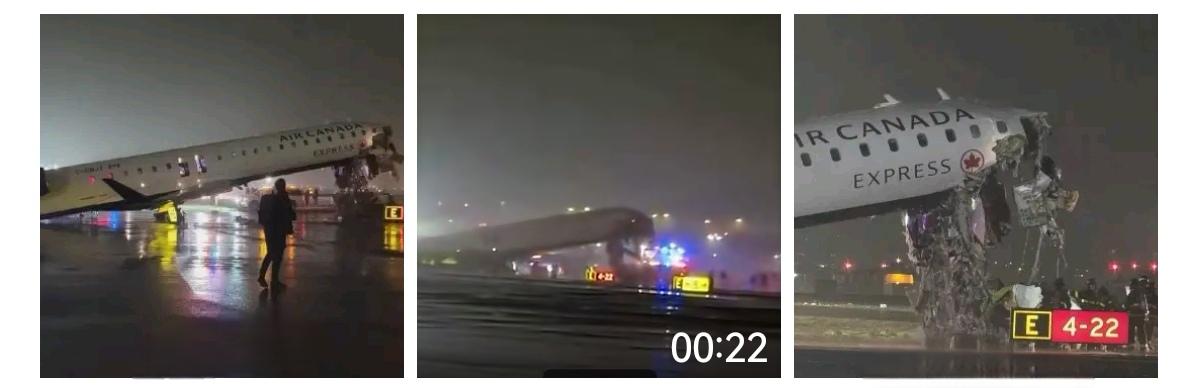 一架加拿大航空快运公司的飞机在纽约降落时撞上一辆消防车。车内有五名消防员，全部伤