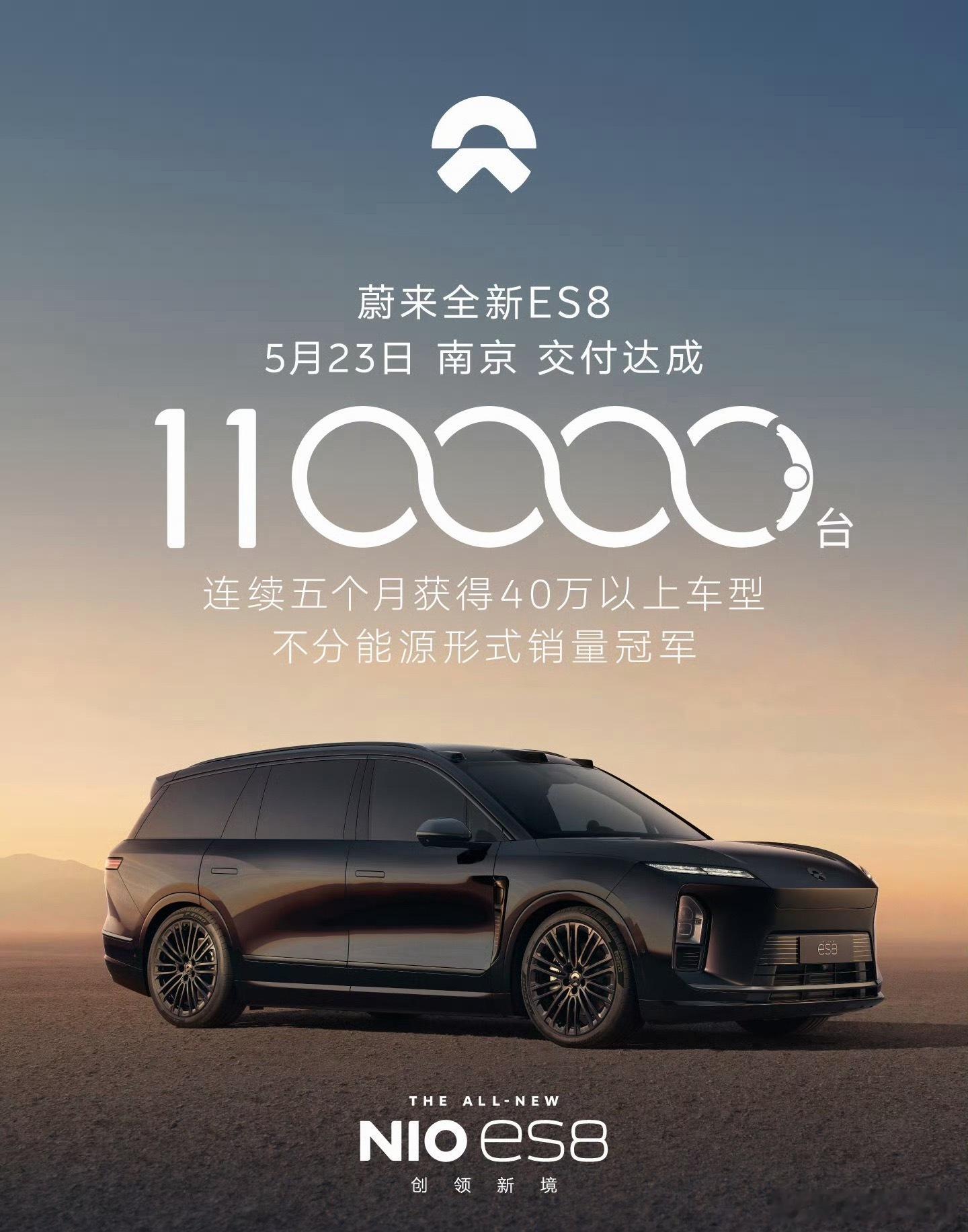 蔚来ES8交付11万台了网上大喊蔚来💊的仿佛还是昨天…大家可以在我微博自行搜索