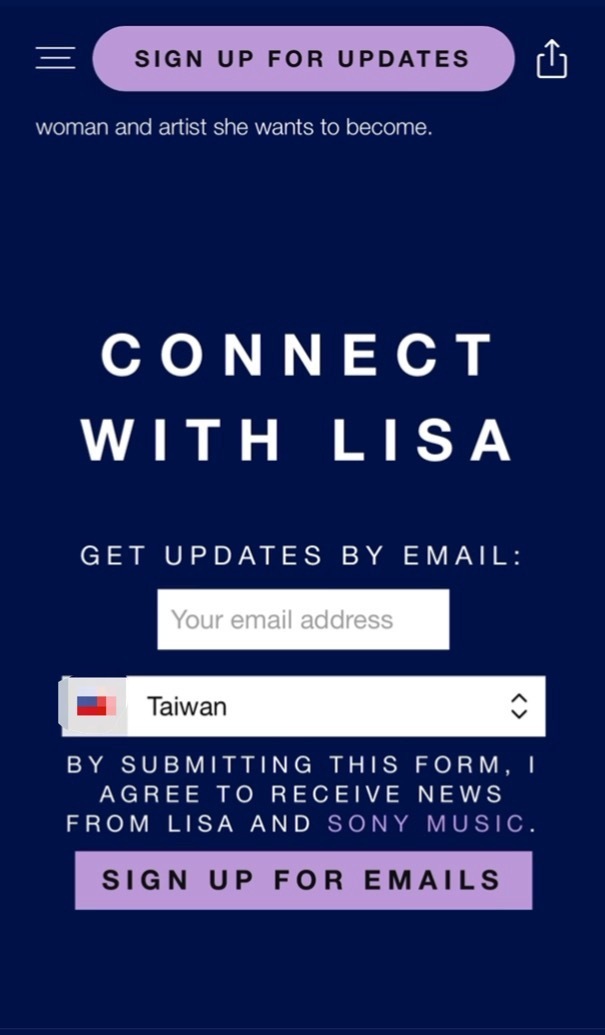 ‼️泰国女星Lisa再次挑战底线‼️在自身官网将tw单独列出并配图意义不明的旗帜