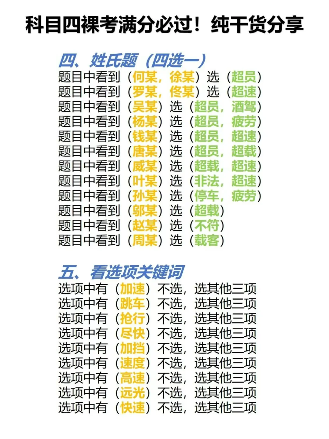 科目四裸考小技巧‼️