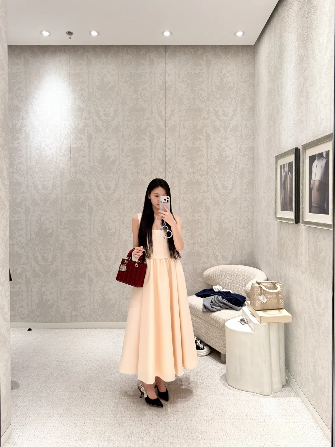 𝐒𝐡𝐨𝐩𝐩𝐢𝐧𝐠 👜 𝐃𝐈𝐎𝐑红色漆皮戴妃