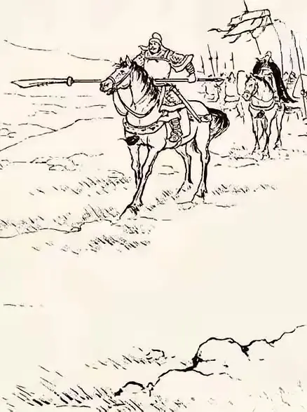 看许褚牛的。“你瞅啥！”此图中许褚许仲康手持大刀，怪眼圆睁，目露凶光...