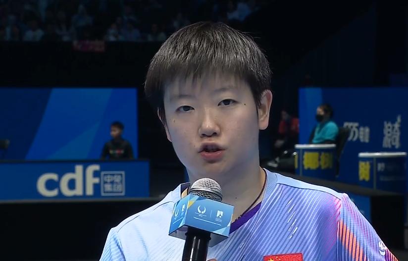 孙颖莎接受采访已形成定式。
看孙颖莎的赛后采访看多了后，发现莎莎已经形成了一个定