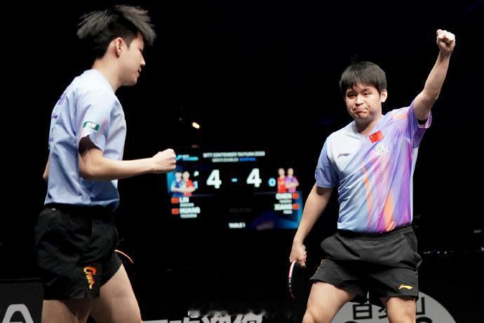 国乒提前锁定男双冠军
4月11日，WTT常规挑战赛太原站双打半决赛战罢。国乒在男