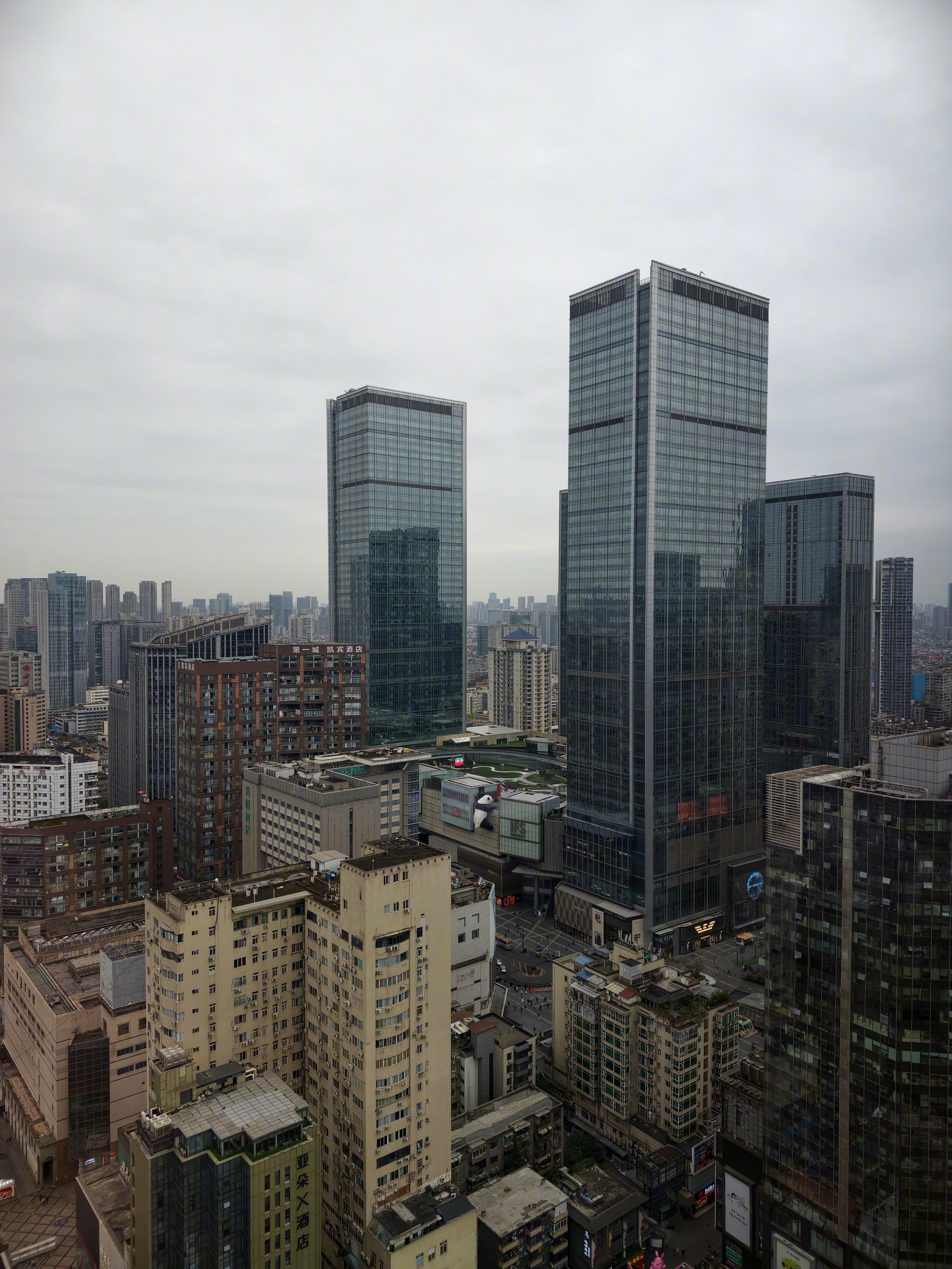 起床拉开布帘，发现对面的熊猫好像是成都网红打卡地？ 成都