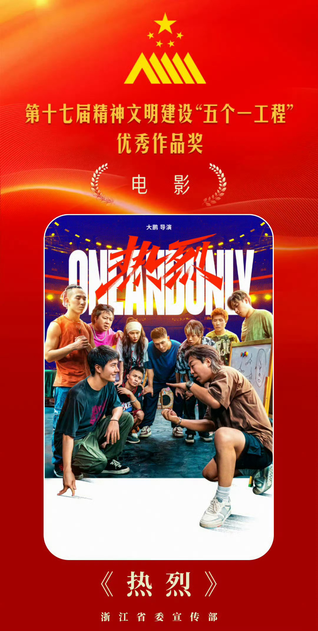 王一博热烈中国电影外交名片   王一博主演电影《热烈》之所以能够去到那么多的“中