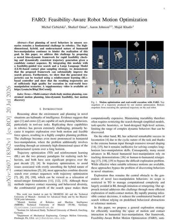FARO：百倍加速人形动作搜索
【机构】慕尼黑工业大学 MIRMI｜慕尼黑工业大