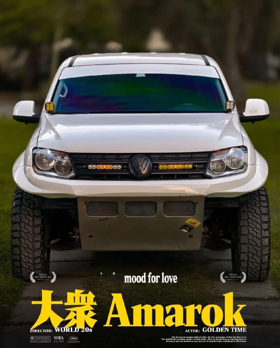 这是一辆大众Amarok皮卡
越野改装拉力车

比一台看上去平平无奇的
大众Am