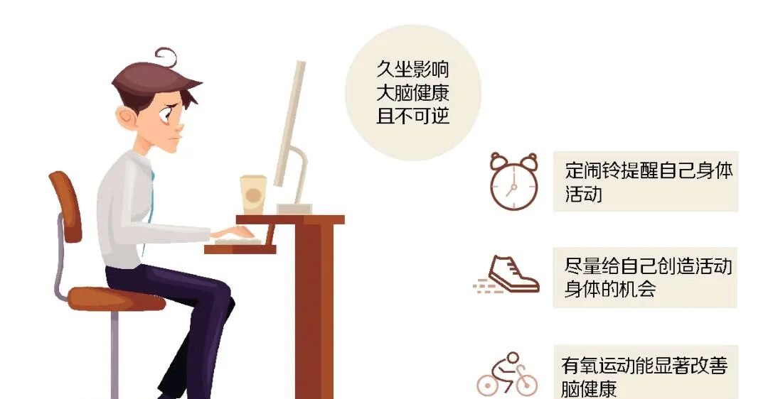 健康防护要从细节做起，规律活动、适度运动、保证睡眠，才能从根源上缓解久坐带来的身