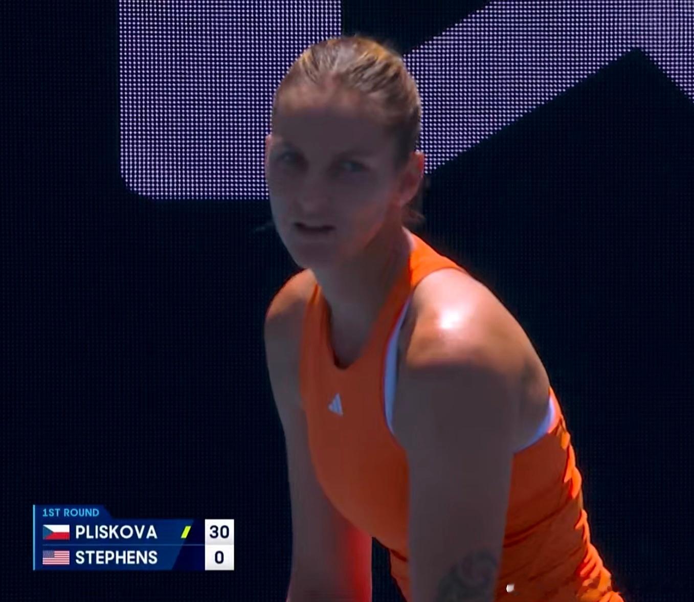 卡·普利斯科娃！！！复出！！！澳网2026，成功站上赛场，目前正在和斯蒂芬斯进行