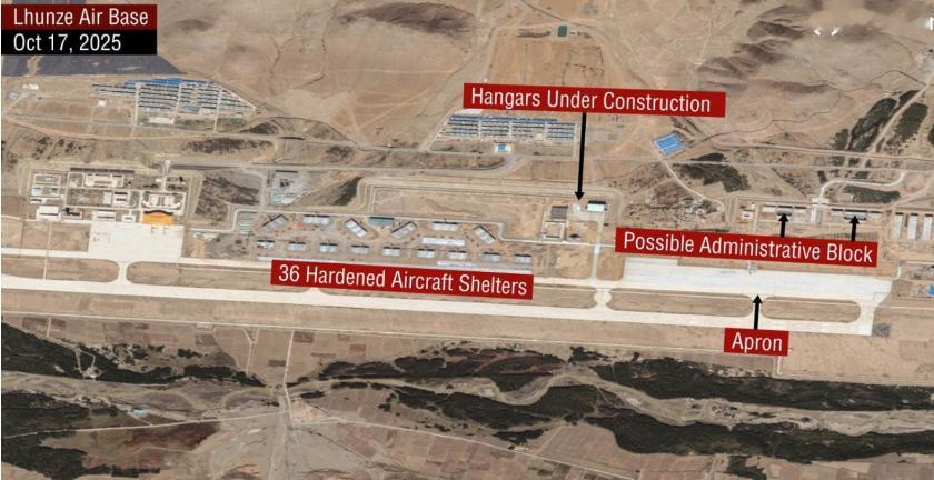 中方36个加固飞机掩体成型，距离达旺仅107公里，印度哀叹大势已去！近日，印度N
