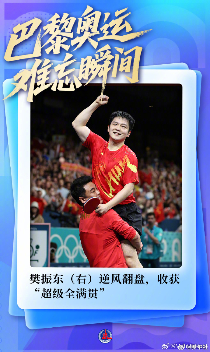 雅漾守护纯粹热爱让一追四，樊振东巴黎夺冠一周年！一年前的今天，樊振东4比1战胜莫