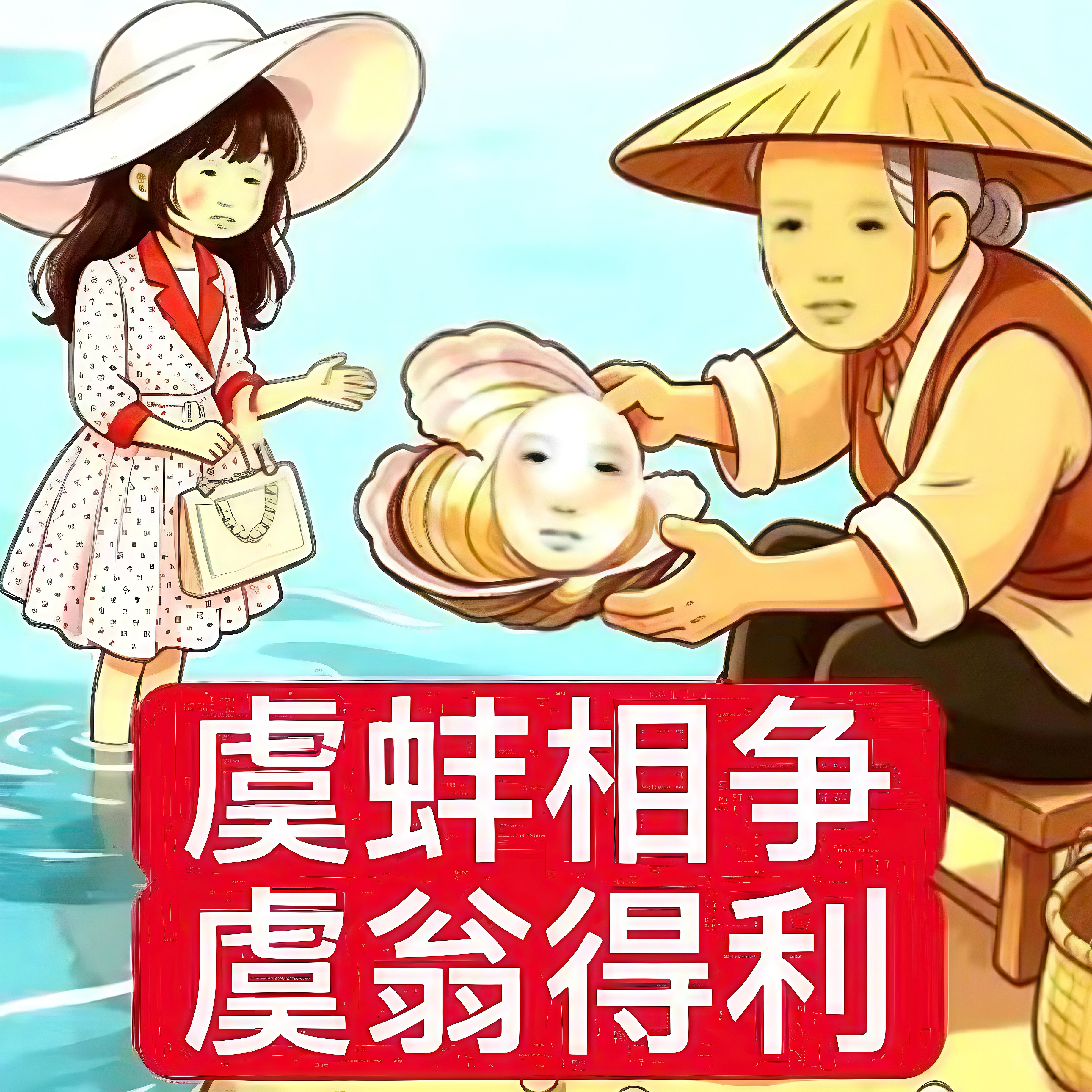 “虞蚌相争 虞翁得利”哪个鬼才鱼丝做的图啊啊啊