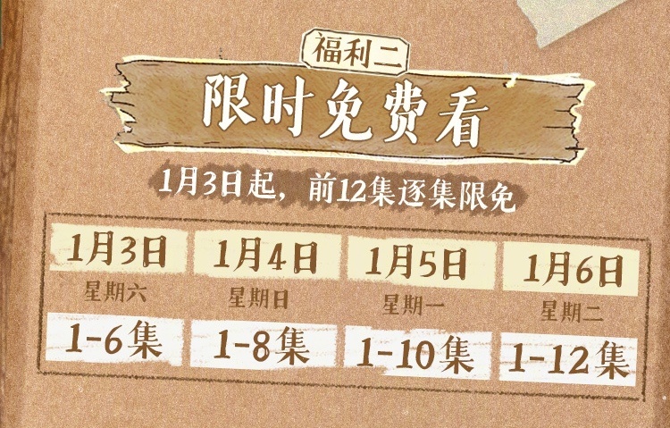 三周年福利：1月3号~6号 芒果TV限时免费看感恩陪伴，再赴有风之约“只要心里有