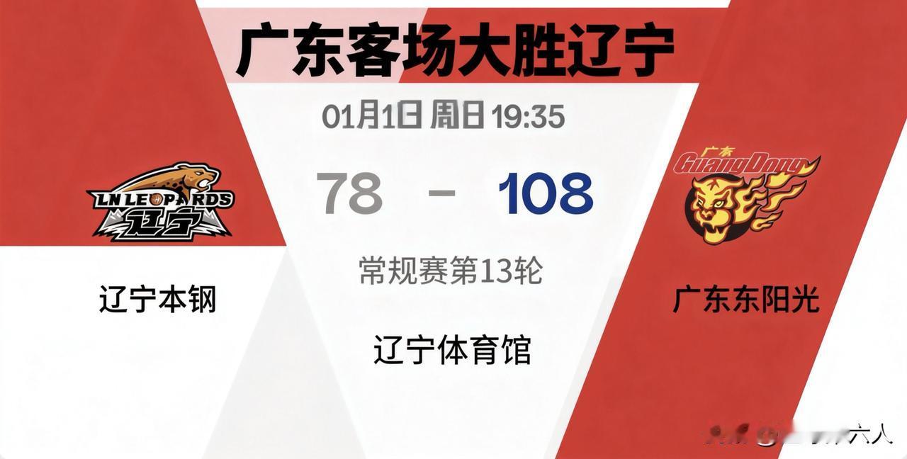 辽粤大战再无针尖对麦芒？这场30分惨败，早已不是昔日CBA春晚

提起辽粤大战，