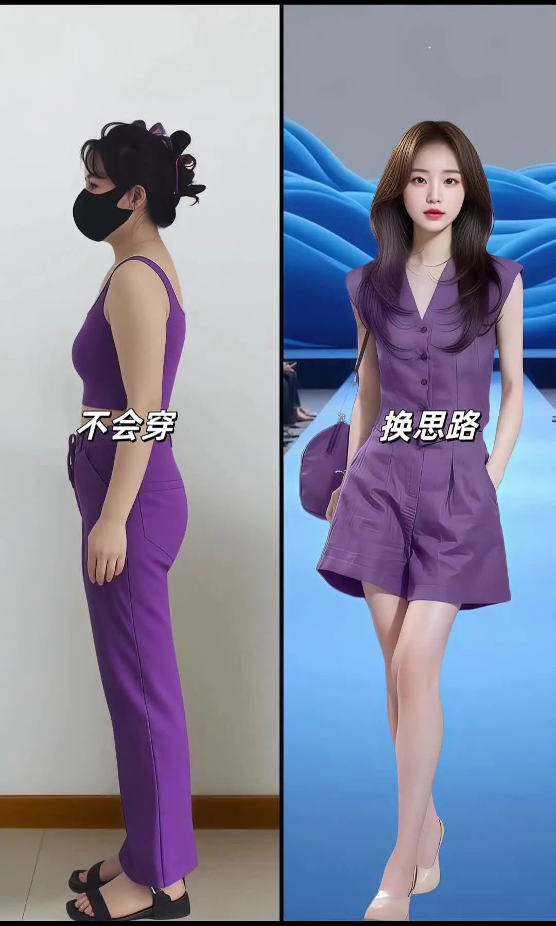 姐妹们快来看看这套超赞的职业套装吧！夏天就要穿这种时尚又洋气的衣服，这...