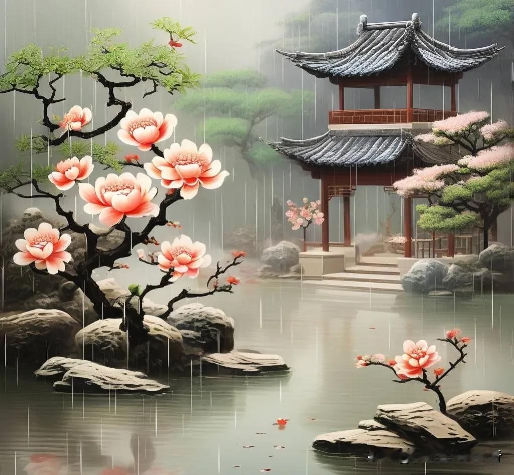 #下联：雨来雨散雨无情，请对上联#
上联：花开花谢花有情，
下联：雨来雨散雨无情