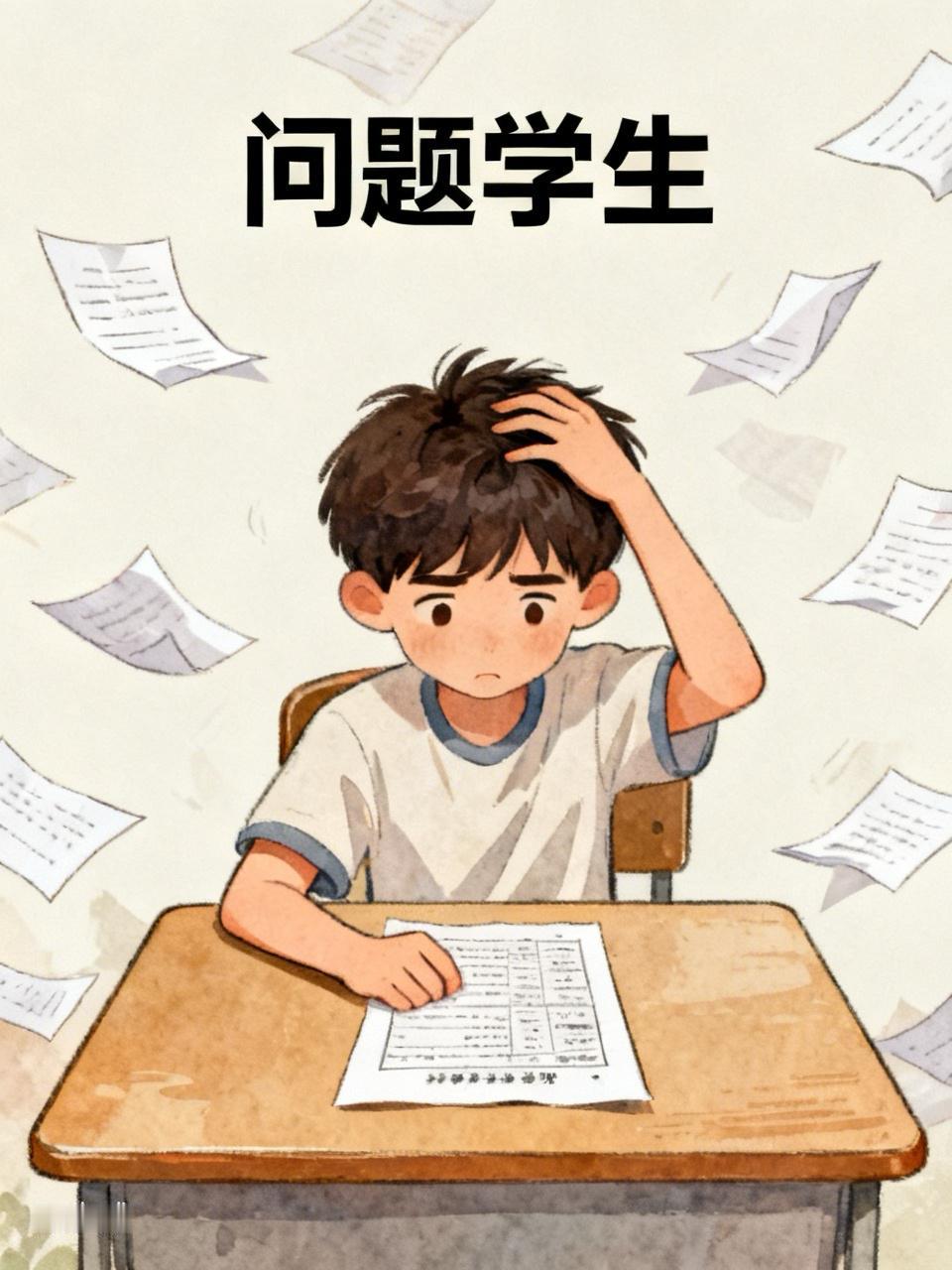 我们年级隔壁班有一个学生给老师带来了无数的麻烦。班主任去哪个班上课就带着他去，因