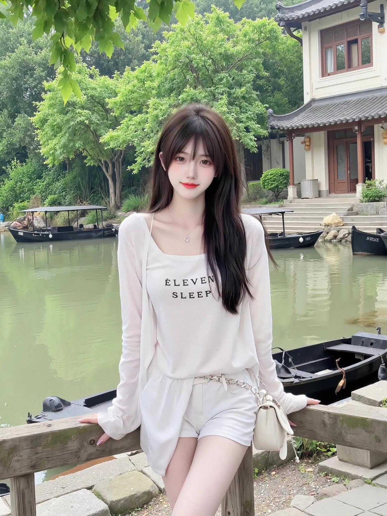 绿意盎然的湖畔