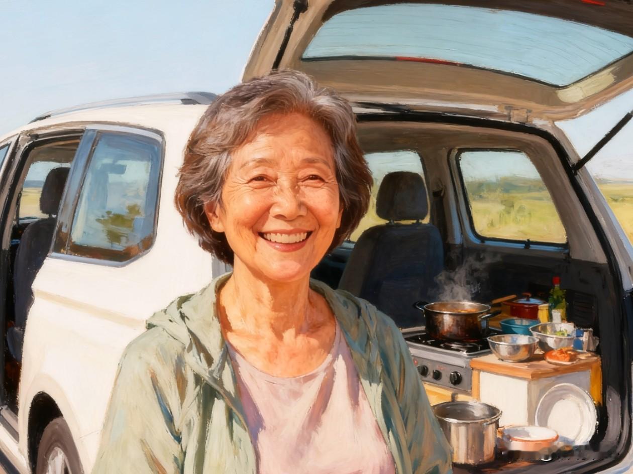 女人总该为自己活一次。无意间刷到一个视频，一位六十岁的阿姨自驾游全国，后备箱里塞