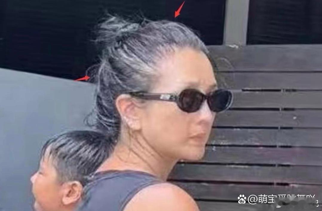 38岁的何洁已经是满头白发了，曾经青春亮丽的她不复曾在，看出来这么年她经历了很多