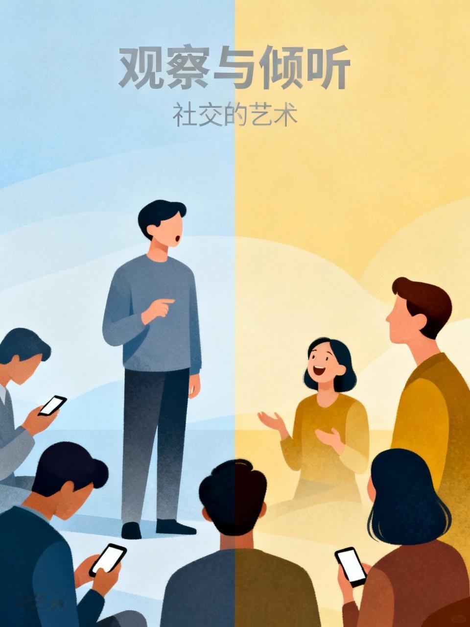 在社会交往中，观察和倾听两项技能常被我们丢到脑后。我之前参加个聚会，有个朋友全程