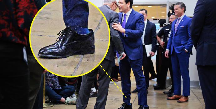 鲁比奥穿大号鞋，是忠心还是“丑角”？

美国网络最近被一张照片刷屏：佛罗里达参议