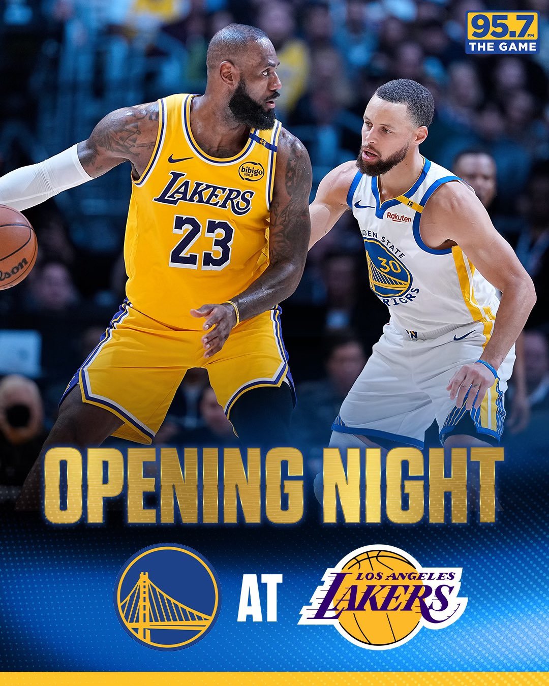 2025-26赛季NBA揭幕战：10月22日 勇士VS湖人 ​​​