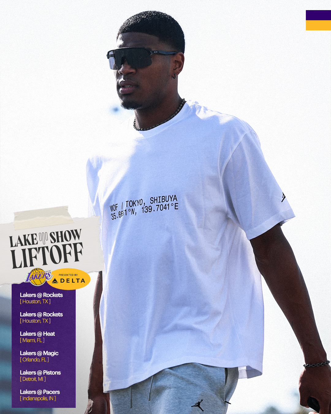 开始客场之旅。洛杉矶湖人