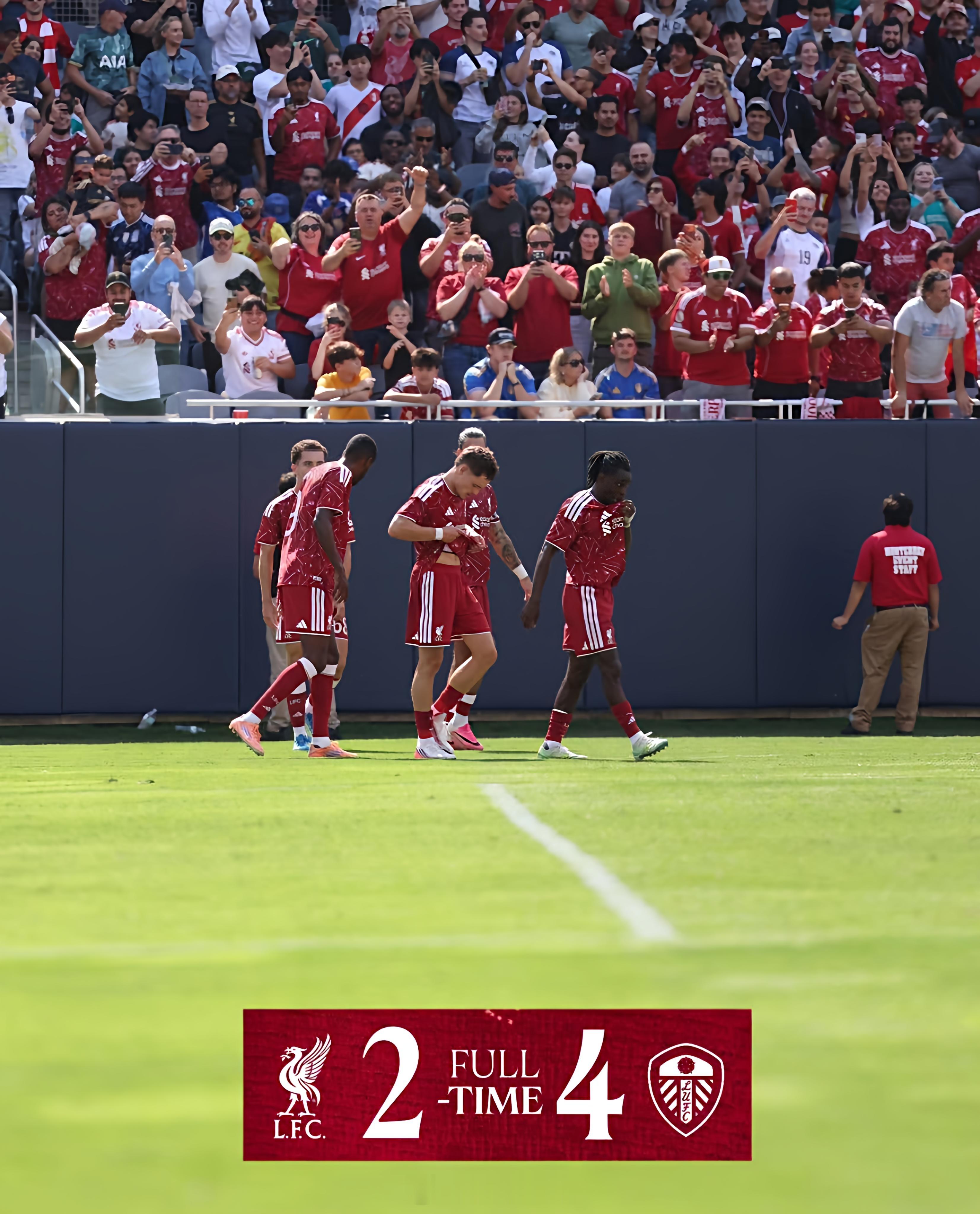 【季前热身赛③】利物浦 2-4 利兹联⚽ 张伯斯 7' ⚽ 霍尔斯 40'季前热