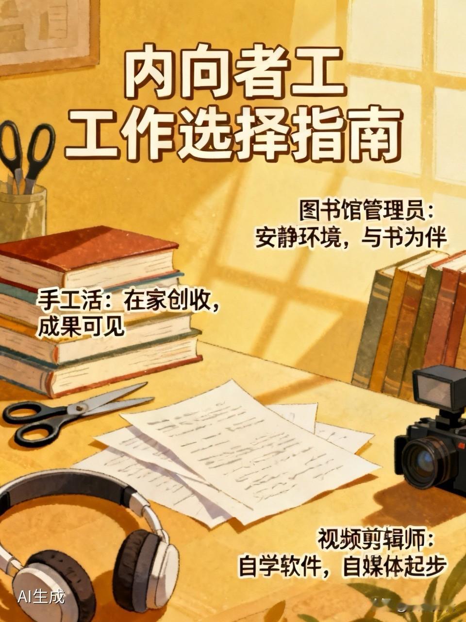 内向的人可选择的工作还不少。
想在家工作，接点手工活是个好办法。虽然每次赚得不多