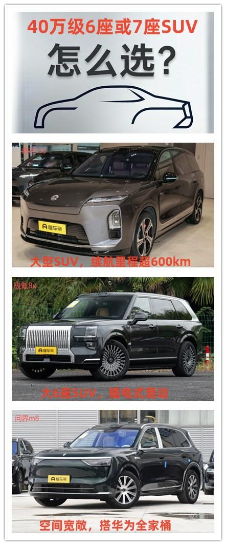 40万左右的6座或者7座SUV，该如何选择？这个价位区间，如果选择宝马，奔驰，奥