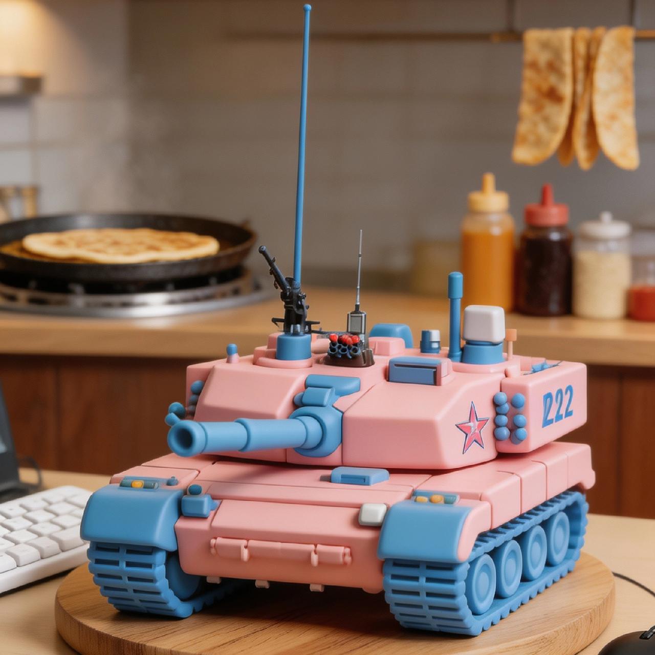 99A坦克模型·这次是粉粉的Q版[呲牙]。99a静态坦克