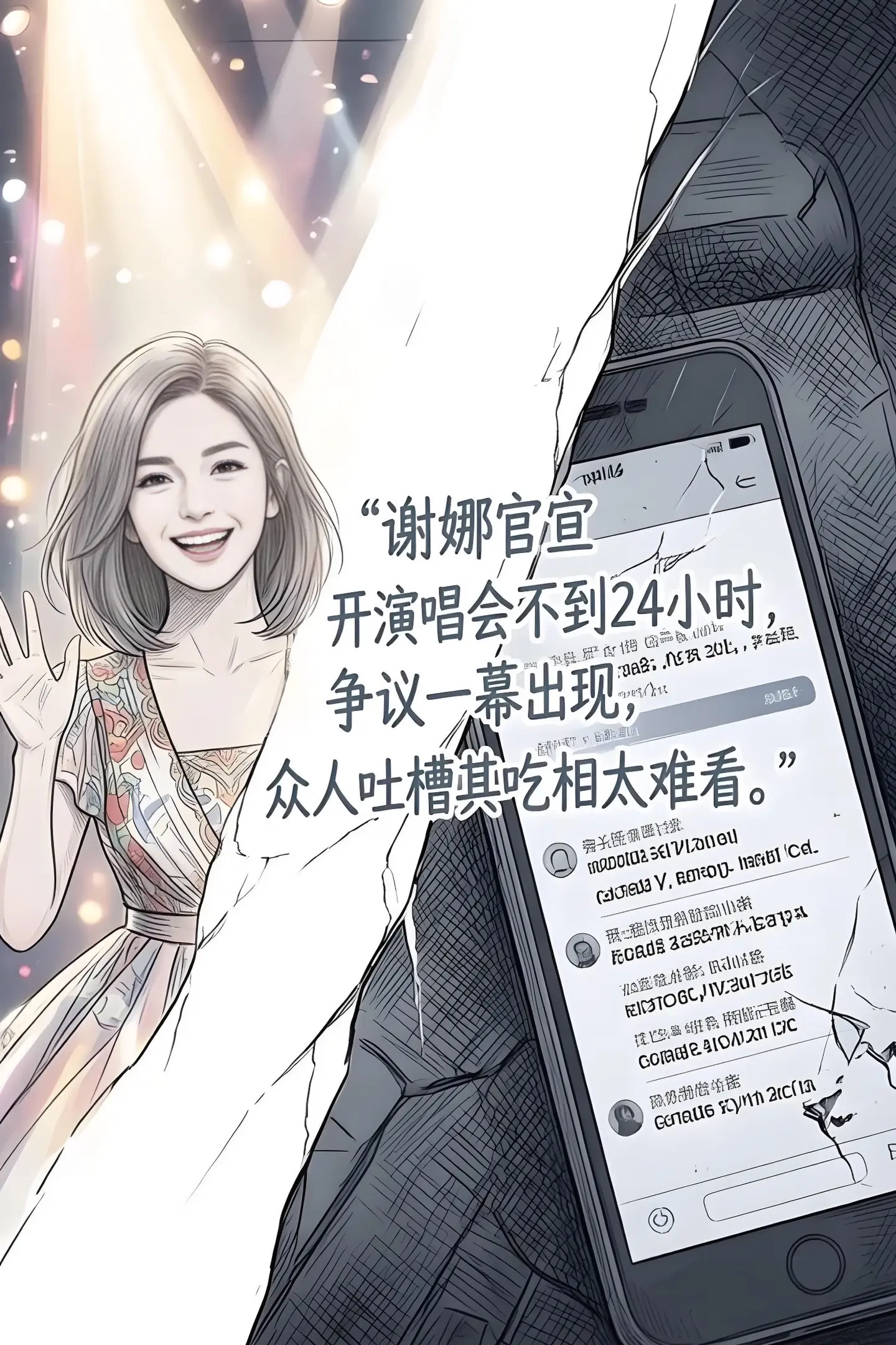 谢娜官宣开演唱会不到24小时，争议一幕。出现，众人吐槽其吃相太难看