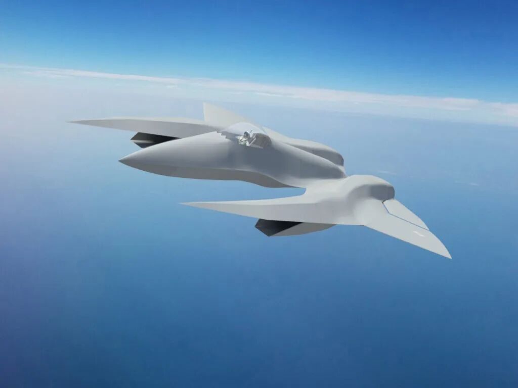 剃刀😬三机身"三叉戟"无尾布局，钛泡沫金属三明治结构，有人/无人驾驶双模式4马