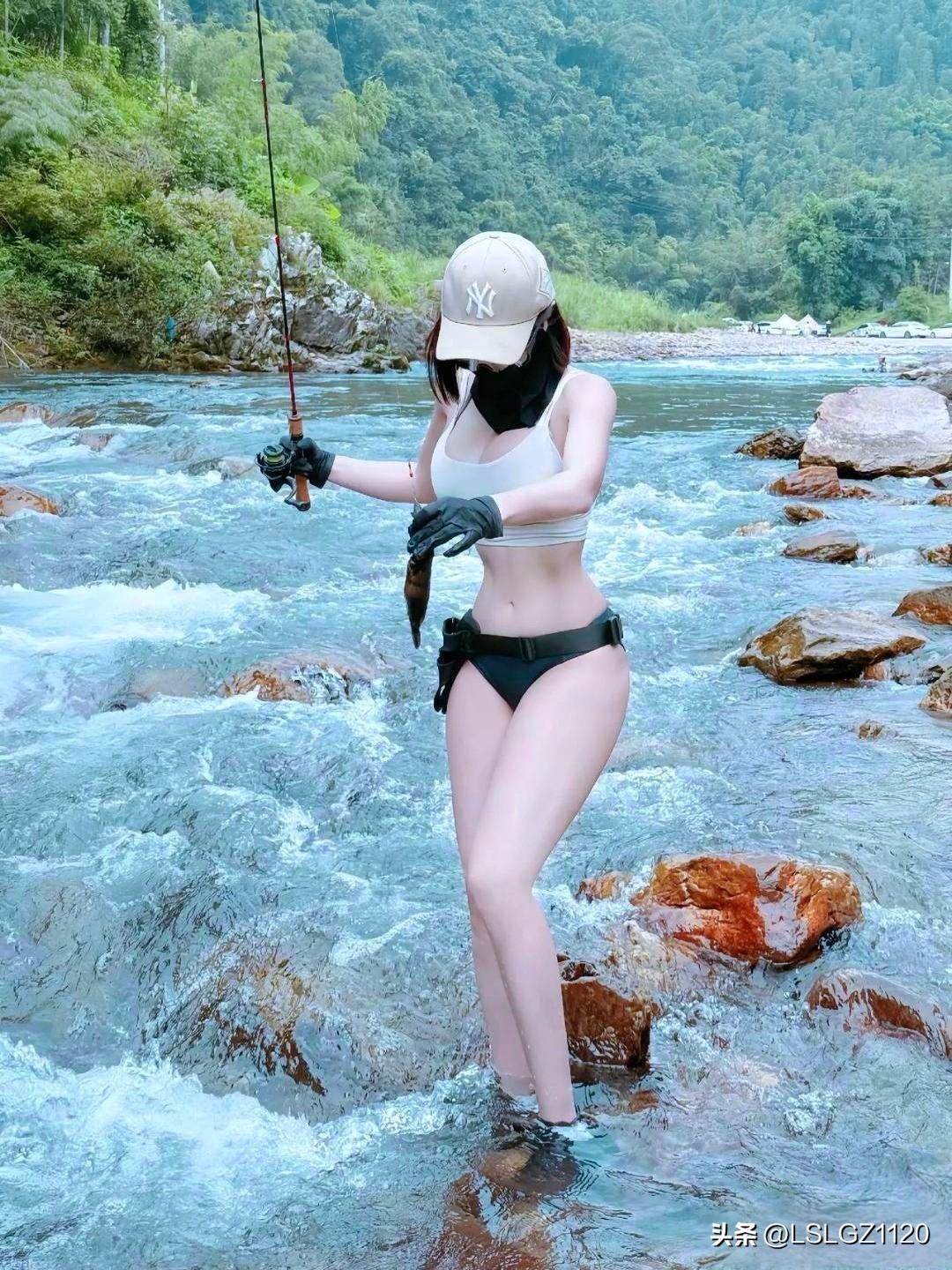 真心话茶局想不到这么激流的溪水中也能钓到鱼？