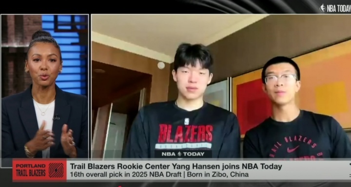 ESPN专访杨瀚森：被选中时刚吃完炸鸡，新秀不能说带队只做好自己杨瀚森目前三场夏