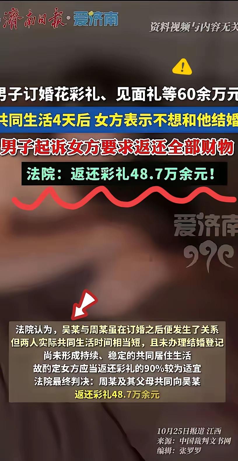 看看此案，年轻男子不敢结婚是有道理
此男方家为了结婚花了60多万，又是彩礼，又是