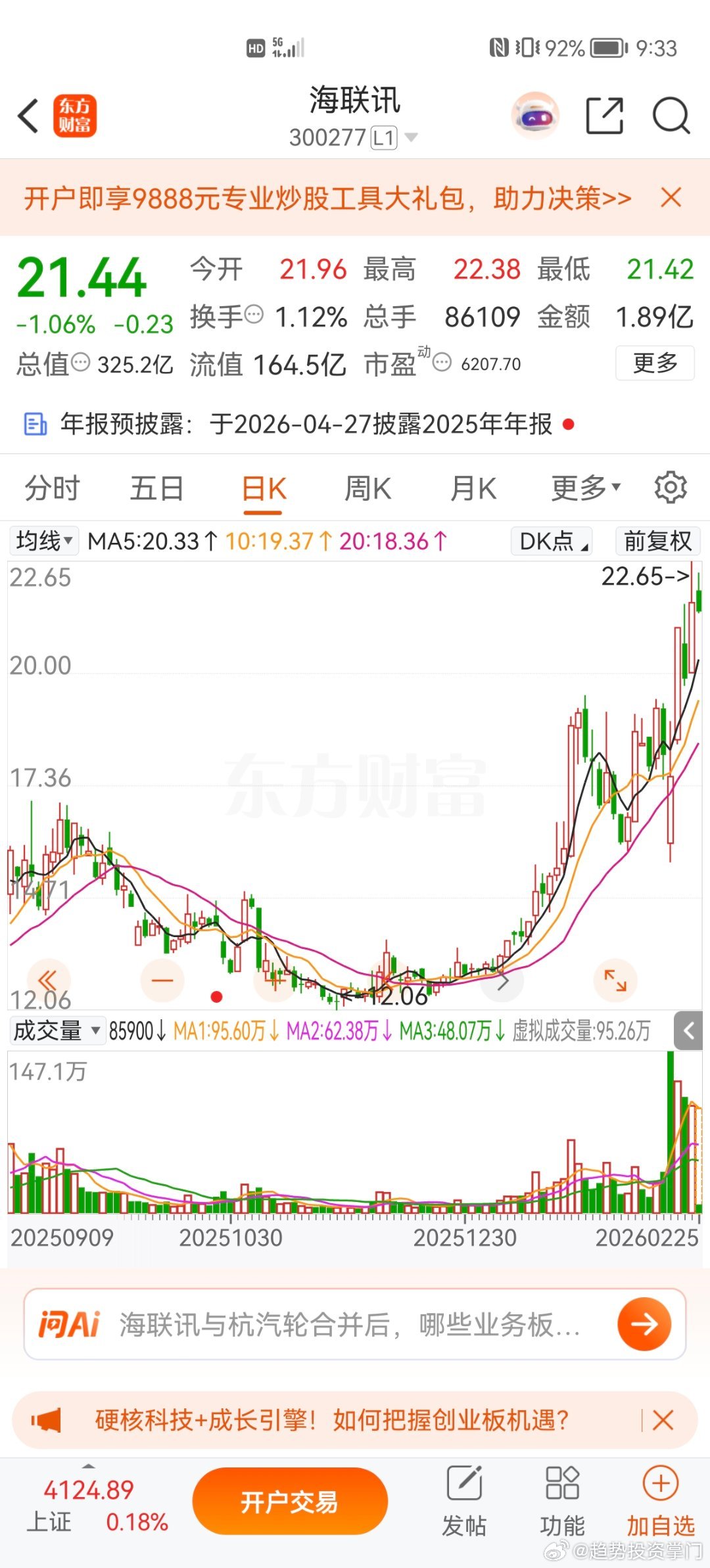 今日分享一支牛股🐂大家可以关注一下哈
