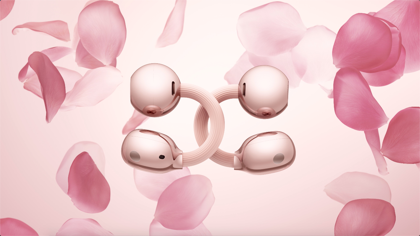 华为FreeClip 2新出的玫瑰金和冰莓紫，真的有点好看！冰莓紫带点清冷气质，