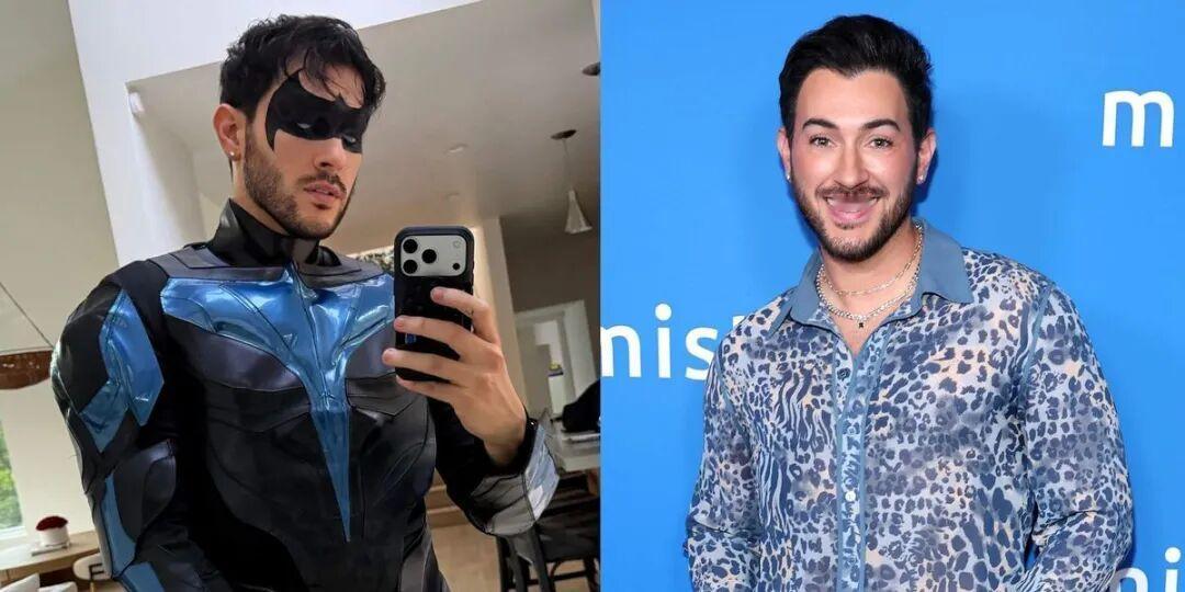 彩妆博主 Manny Mua 的万圣节扮演“夜翼”的造型大火，一改昔日美妆造型！