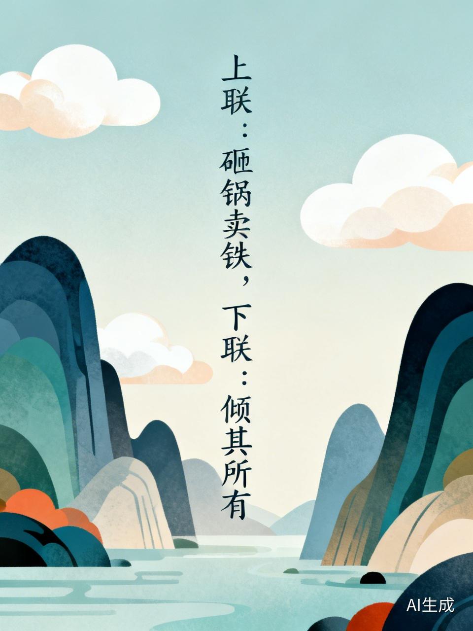 下联：倾其所有。