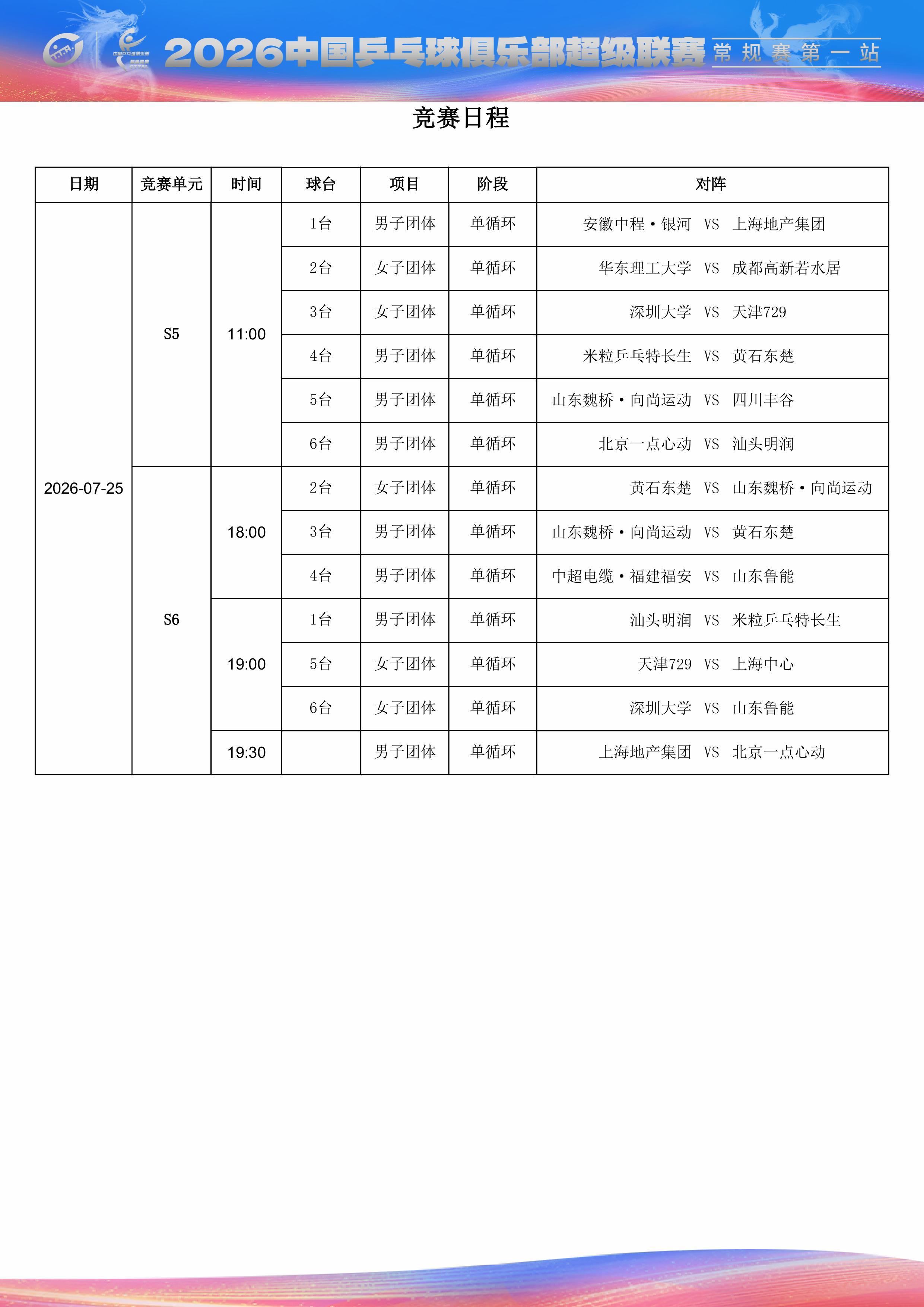晚场赛程 