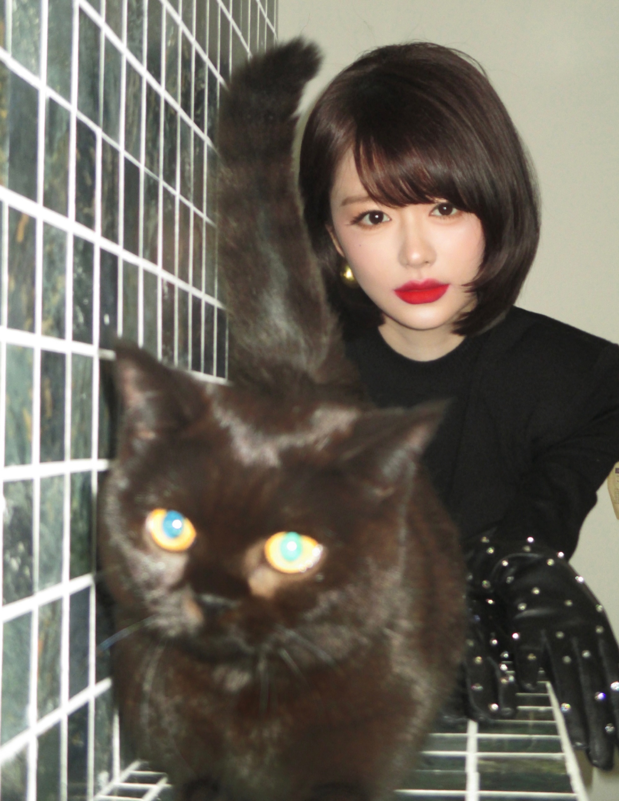 白翊汝  微博之夜黑丝造型 